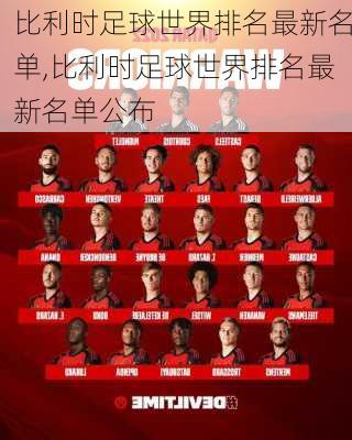 比利时足球世界排名最新名单,比利时足球世界排名最新名单公布