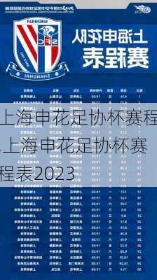 上海申花足协杯赛程,上海申花足协杯赛程表2023