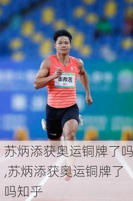 苏炳添获奥运铜牌了吗,苏炳添获奥运铜牌了吗知乎