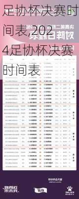 足协杯决赛时间表,2024足协杯决赛时间表