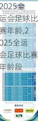 2025全运会足球比赛年龄,2025全运会足球比赛年龄段