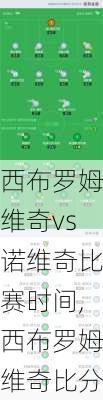 西布罗姆维奇vs诺维奇比赛时间,西布罗姆维奇比分