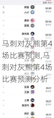 马刺对灰熊第4场比赛预测,马刺对灰熊第4场比赛预测分析