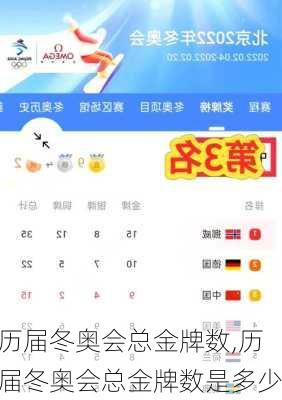 历届冬奥会总金牌数,历届冬奥会总金牌数是多少