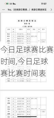 今日足球赛比赛时间,今日足球赛比赛时间表