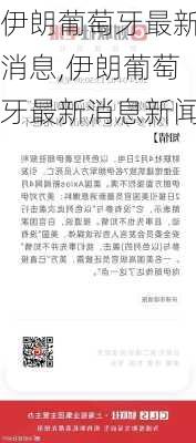 伊朗葡萄牙最新消息,伊朗葡萄牙最新消息新闻