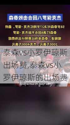 泰森vs小罗伊琼斯出场费,泰森vs小罗伊琼斯的出场费