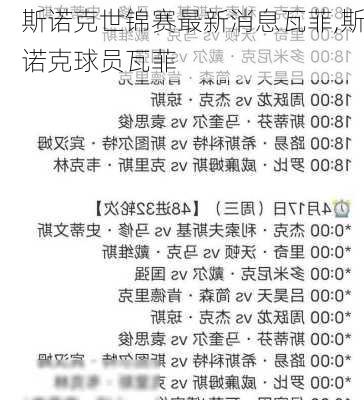 斯诺克世锦赛最新消息瓦菲,斯诺克球员瓦菲