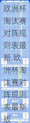 欧洲杯淘汰赛对阵规则表最新,欧洲杯淘汰赛对阵规则表最新版