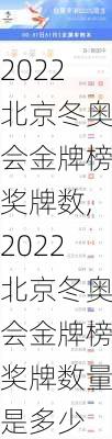 2022北京冬奥会金牌榜奖牌数,2022北京冬奥会金牌榜奖牌数量是多少