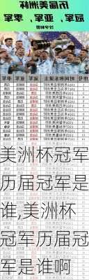 美洲杯冠军历届冠军是谁,美洲杯冠军历届冠军是谁啊