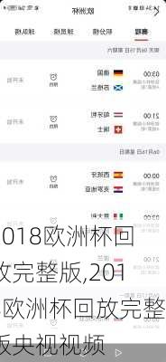 2018欧洲杯回放完整版,2018欧洲杯回放完整版央视视频