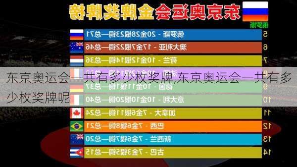东京奥运会一共有多少枚奖牌,东京奥运会一共有多少枚奖牌呢
