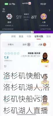洛杉矶快船vs洛杉矶湖人,洛杉矶快船vs洛杉矶湖人直播