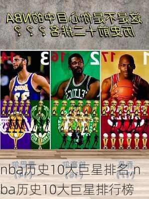 nba历史10大巨星排名,nba历史10大巨星排行榜