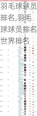 羽毛球球员排名,羽毛球球员排名世界排名