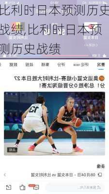 比利时日本预测历史战绩,比利时日本预测历史战绩