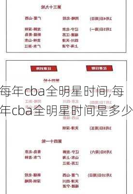 每年cba全明星时间,每年cba全明星时间是多少