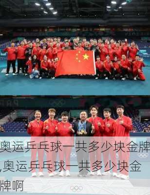 奥运乒乓球一共多少块金牌,奥运乒乓球一共多少块金牌啊