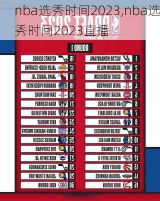 nba选秀时间2023,nba选秀时间2023直播