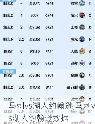 马刺vs湖人约翰逊,马刺vs湖人约翰逊数据