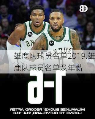 雄鹿队球员名单2019,雄鹿队球员名单及年薪