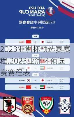 2023亚洲杯预选赛赛程,2023亚洲杯预选赛赛程表