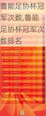 鲁能足协杯冠军次数,鲁能足协杯冠军次数排名