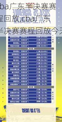 cba广东半决赛赛程回放,cba广东半决赛赛程回放今天