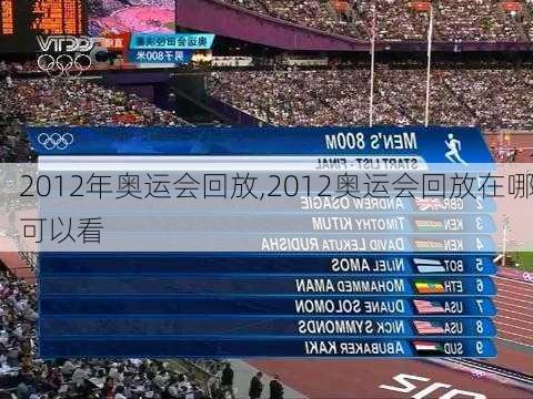 2012年奥运会回放,2012奥运会回放在哪可以看