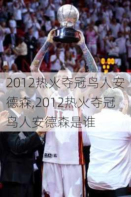2012热火夺冠鸟人安德森,2012热火夺冠鸟人安德森是谁