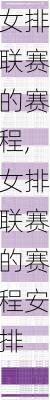 女排联赛的赛程,女排联赛的赛程安排