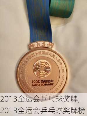 2013全运会乒乓球奖牌,2013全运会乒乓球奖牌榜