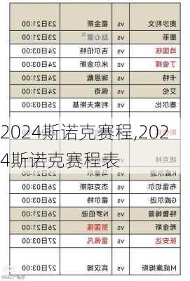 2024斯诺克赛程,2024斯诺克赛程表