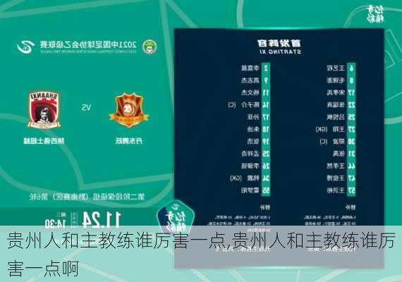 贵州人和主教练谁厉害一点,贵州人和主教练谁厉害一点啊
