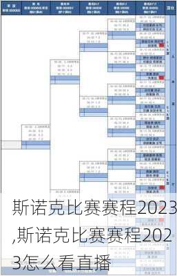 斯诺克比赛赛程2023,斯诺克比赛赛程2023怎么看直播