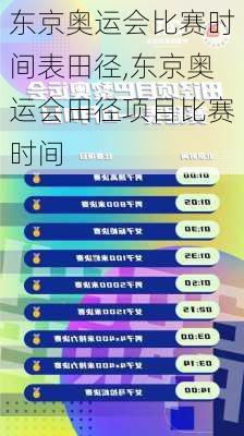 东京奥运会比赛时间表田径,东京奥运会田径项目比赛时间