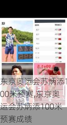 东京奥运会苏炳添100米预赛,东京奥运会苏炳添100米预赛成绩