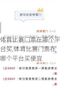 体育比赛门票在哪个平台买,体育比赛门票在哪个平台买便宜