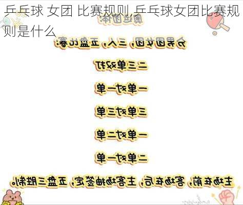 乒乓球 女团 比赛规则,乒乓球女团比赛规则是什么