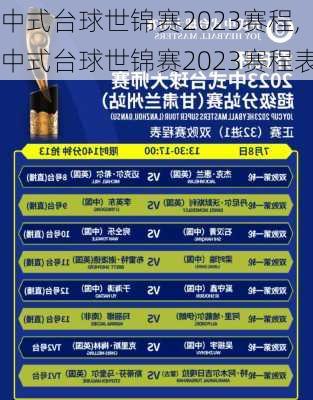 中式台球世锦赛2023赛程,中式台球世锦赛2023赛程表