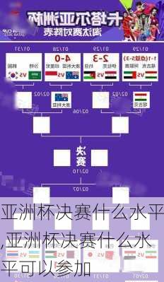 亚洲杯决赛什么水平,亚洲杯决赛什么水平可以参加