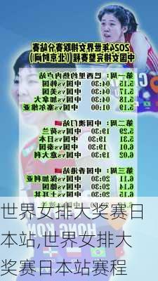 世界女排大奖赛日本站,世界女排大奖赛日本站赛程