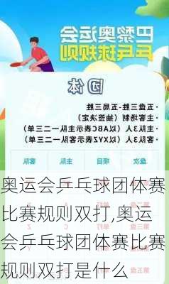 奥运会乒乓球团体赛比赛规则双打,奥运会乒乓球团体赛比赛规则双打是什么