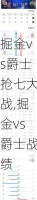 掘金vs爵士抢七大战,掘金vs爵士战绩