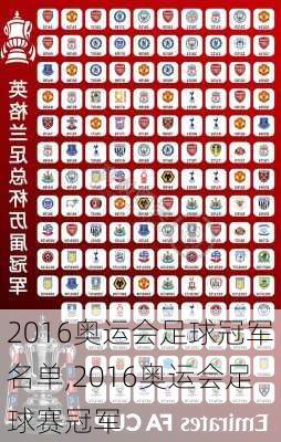 2016奥运会足球冠军名单,2016奥运会足球赛冠军