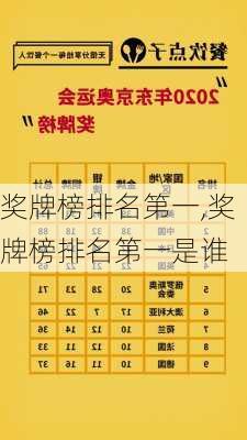 奖牌榜排名第一,奖牌榜排名第一是谁