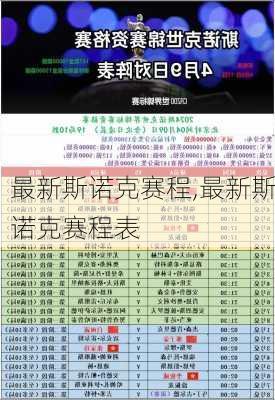 最新斯诺克赛程,最新斯诺克赛程表