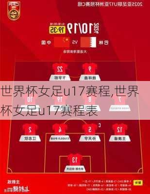 世界杯女足u17赛程,世界杯女足u17赛程表