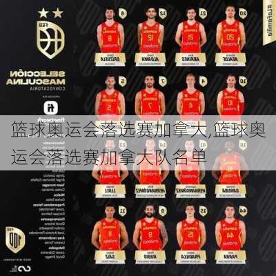 篮球奥运会落选赛加拿大,篮球奥运会落选赛加拿大队名单